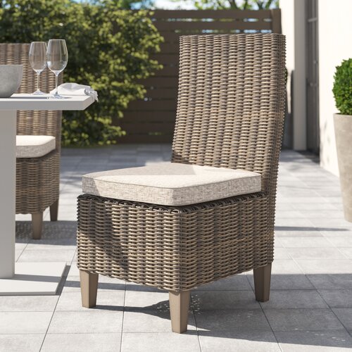 Beachcrest Home Danny Patio Dining Side Chair With Cushion Reviews